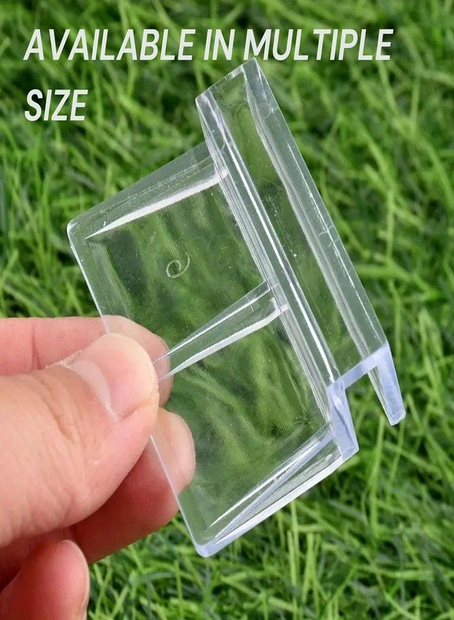 مجموعة مشابك غطاء حوض السمك الزجاجية الأكريليكية الشفافة من فاييناتو (4 قطع) | حوامل دعم متينة لحوض السمك مصنوعة من مادة PMMA (6 مم) - Image 3